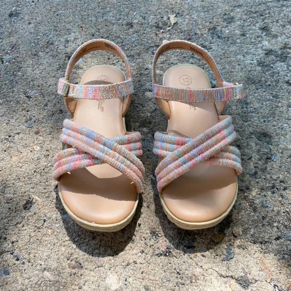 These colorful sandals